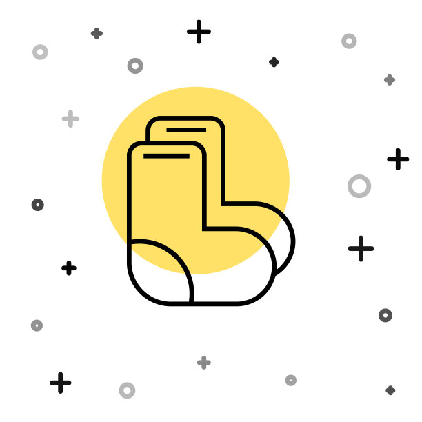 黑线瓦伦基图标孤立在白色上图片下载