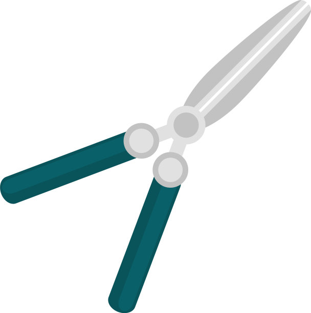 园艺修剪剪与木柄工具图片下载