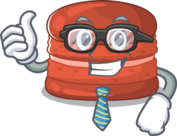 樱桃马卡龙商人卡通人物图片下载