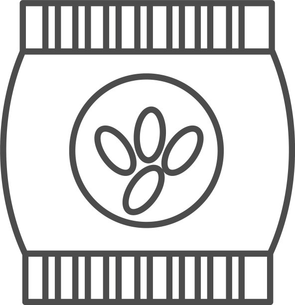 园艺种子袋谷类食品线图标风格图片下载