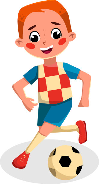 男孩在踢足球，孩子在练习运动图片下载