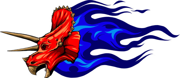 火龙与火焰隔离图片下载