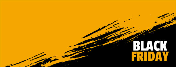 黑色星期五黄色和黑色的横幅设计图片下载