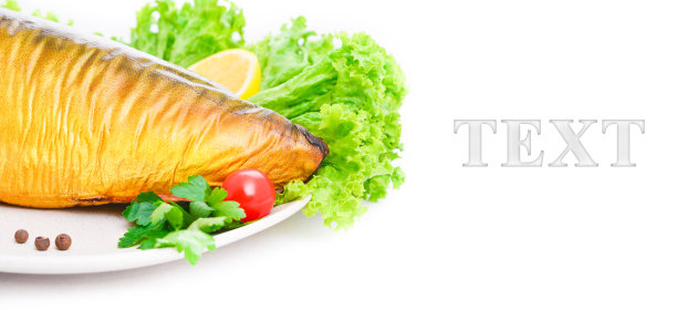 烟熏金枪鱼盘近图片下载