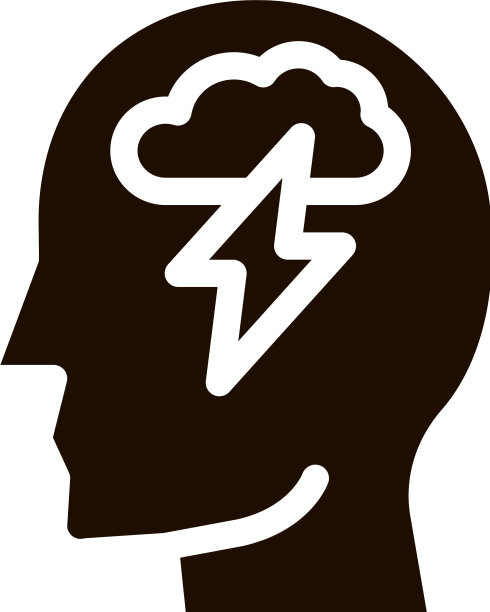 雨中闪电云的剪影图片下载