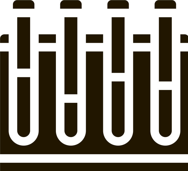 试管架上的玻璃试管生物材料图片下载
