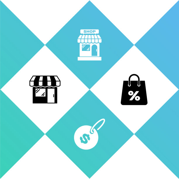 设定市场商店的价格标签与美元和图片下载