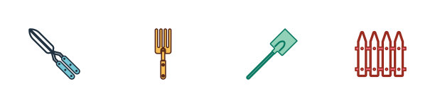 设置园艺手工剪刀、叉、铲图片下载