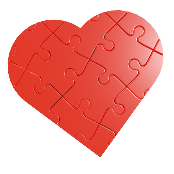 谜心孤立的白色背景3D渲染。图片下载