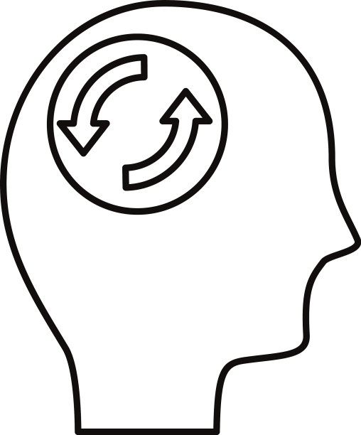 头部人体轮廓与重新装填思维线风格图片下载