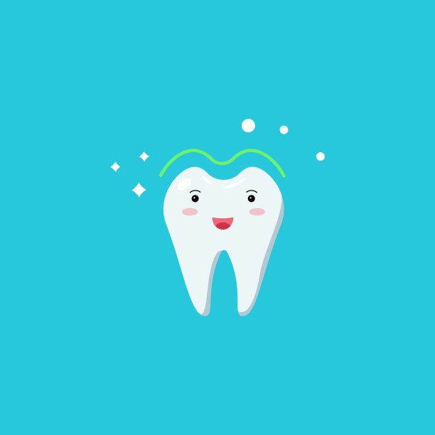 健康可爱的牙齿洁白闪亮的牙齿图标图片下载