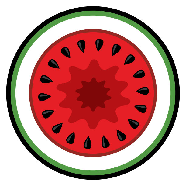 瓜果片艺术图形上孤立白色图片下载