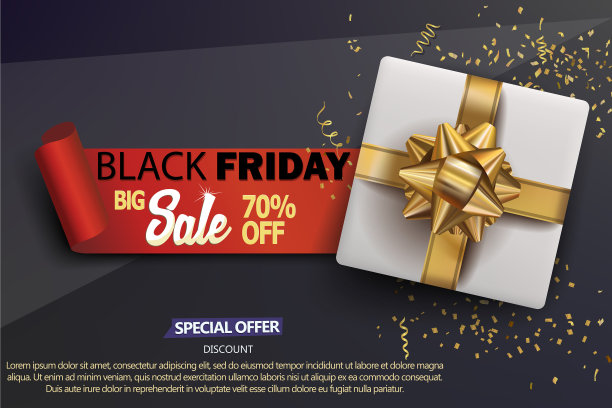 销售店铺背景与礼盒和金色图片下载