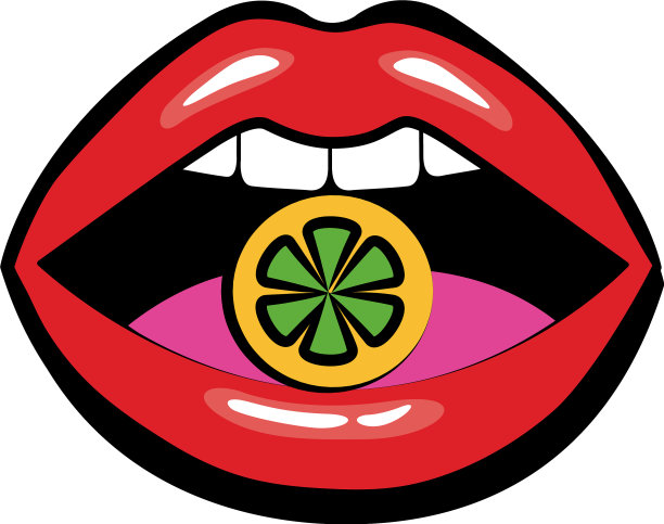 流行艺术嘴里吃着甜糖果填造型偶像图片下载