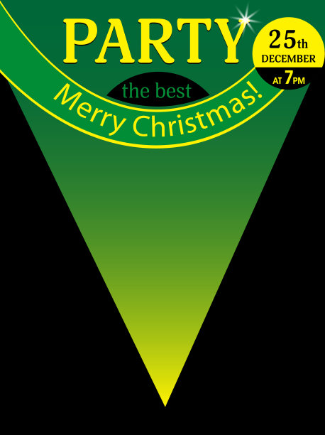 圣诞派对海报或横幅设计元素图片下载