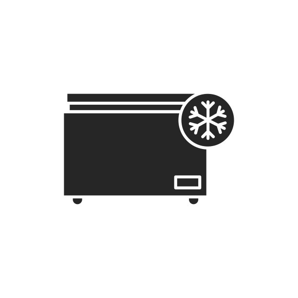 冷藏柜冷色线图标。家庭设备。图片下载