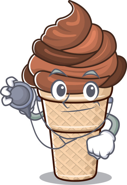 一个优雅的巧克力冰淇淋在一个医生图片下载