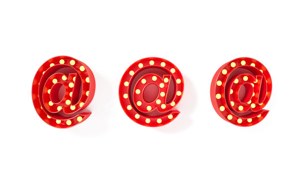 在符号-灯泡形成红色的符号在白色的背景图片下载