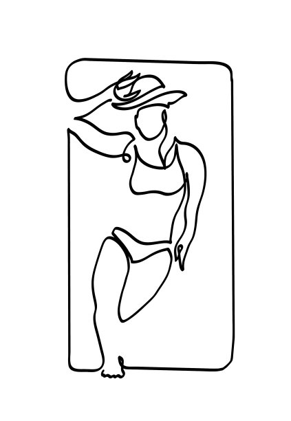 一个年轻女子在游泳池的俯视图。图片下载