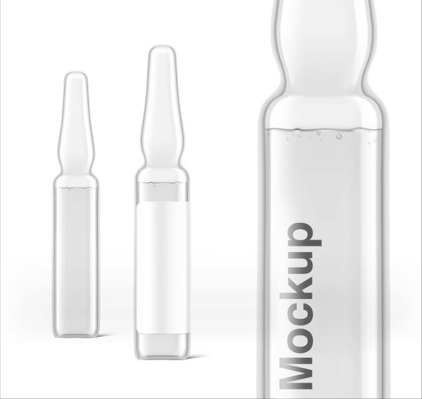一套透明玻璃安瓿注射模型。图片下载