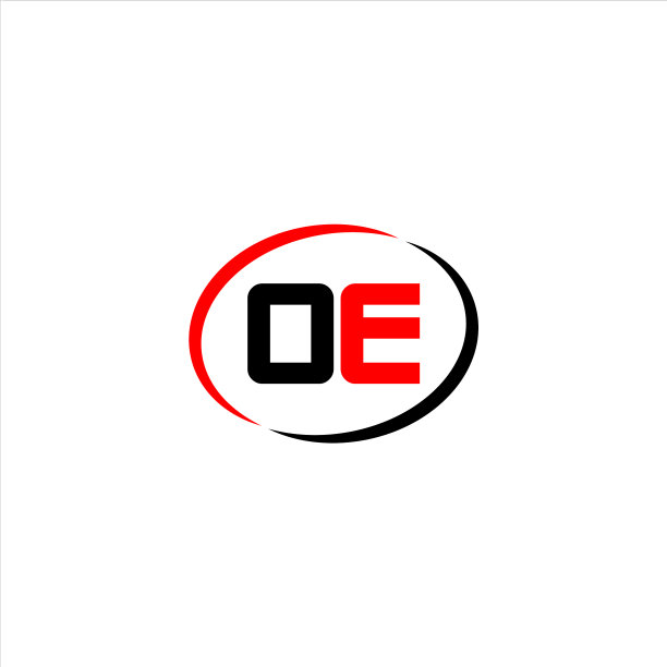 O e联合字母标志抽象设计图片下载