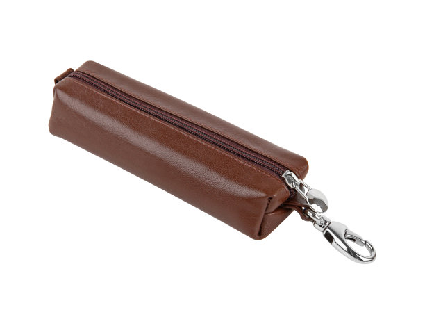 深棕色管家皮革昂贵公文包图片下载