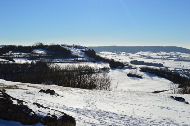 弗兰科尼亚的风景与雪图片下载