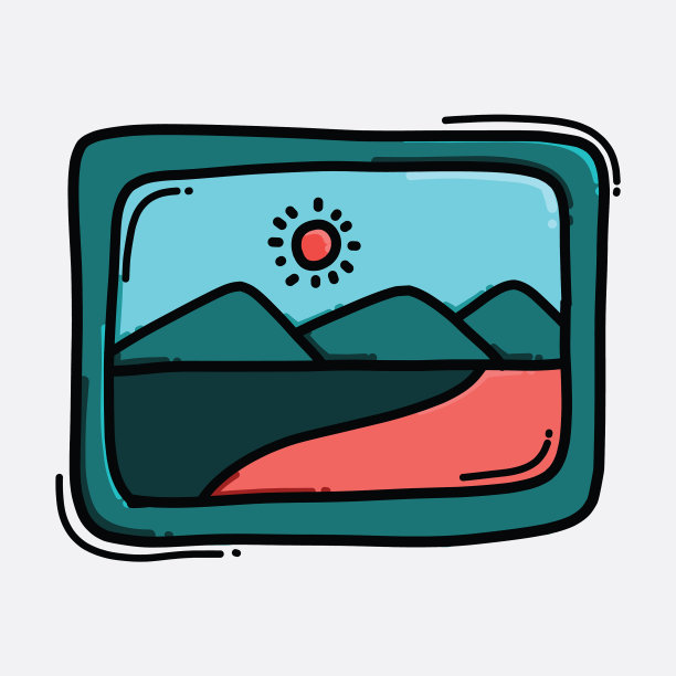 照片彩色图标素描手绘线图片下载