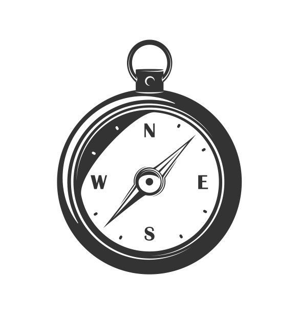 指南针孤立在白色背景上图片下载