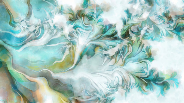 抽象超现实图案水彩画图片下载