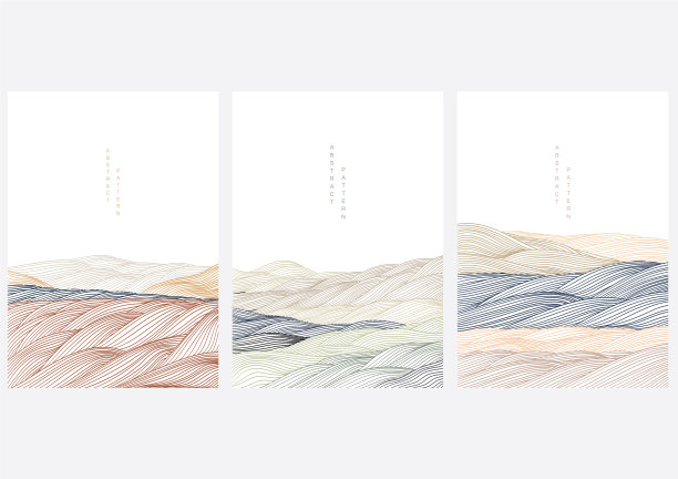 用线条图案抽象景观背景图片下载