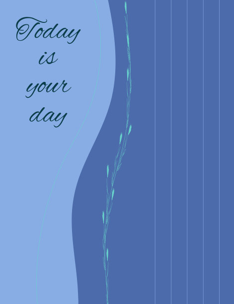创意卡片上写着“今天是你的节日”。祝贺、请柬、卡片和贴纸的模板。矢量图图片下载