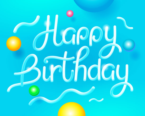 生日贺卡。矢量插图。生日祝福排版设计。图片下载