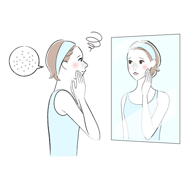 一个女人看着镜子图片下载