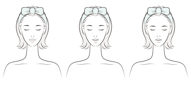 矢量插图的一个女人做皮肤护理图片下载