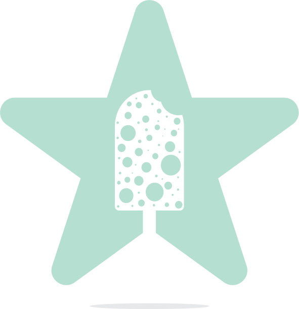冰淇淋星形概念标志图片下载