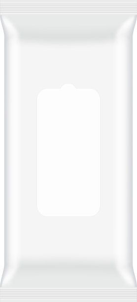 湿抹布包装模型俯视图图片下载