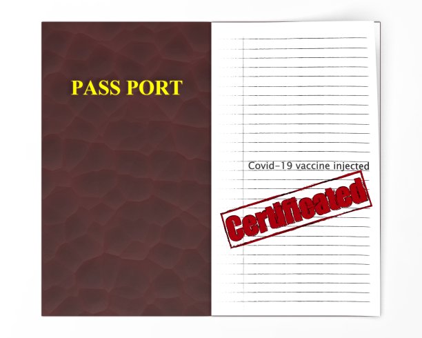 旅游和冠状病毒概念的3d渲染，旅游护照上的COVID-19笔记图片下载