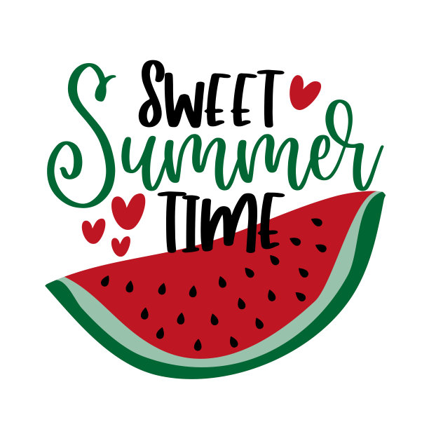 甜蜜夏日定时器-快乐标语与西瓜图片下载