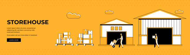 仓库网页横幅插图图片下载
