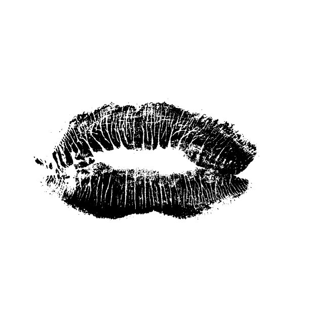 唇痕印印章嘴孤立在白色图片下载