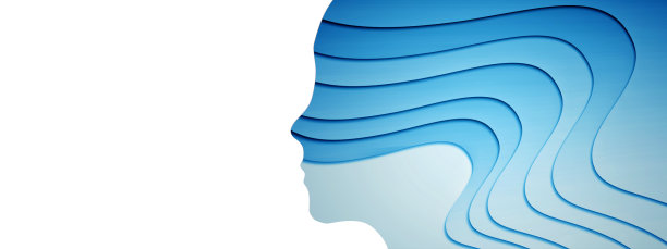 抽象的女性轮廓和白色背景图片下载