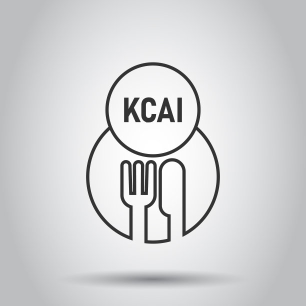 在平坦风格饮食的千卡图标白色孤立图片下载
