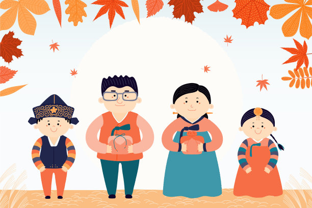 韩国节日秋夕设计图片下载
