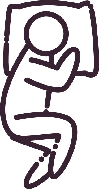 睡觉的男人阿凡达躺在枕头线风格图片下载