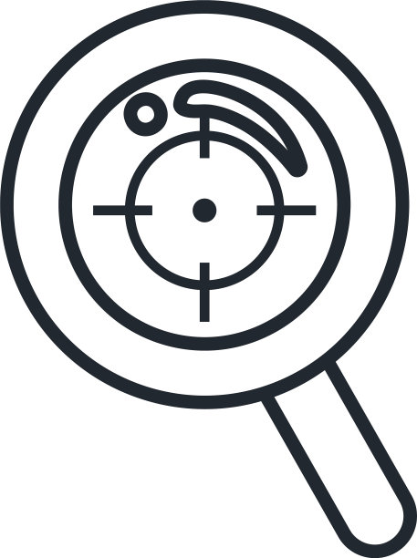 目标在lupe线风格图标设计图片下载