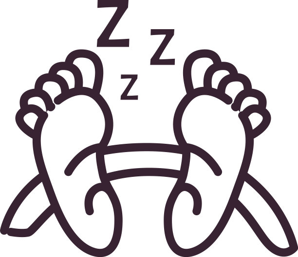 睡觉男人脚线风格图标设计图片下载