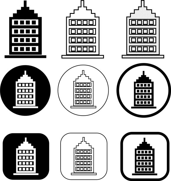 简约建筑图标标志设计图片下载