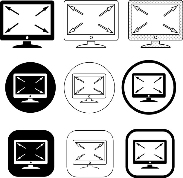 简约电视图标设计图片下载