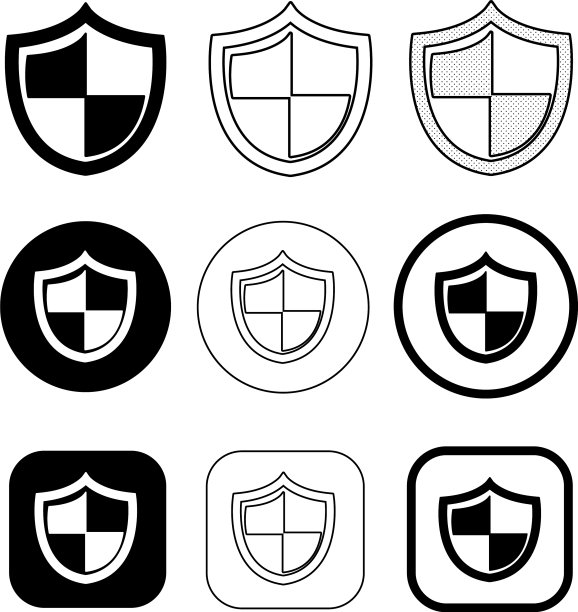 简单的安全图标标识设计图片下载